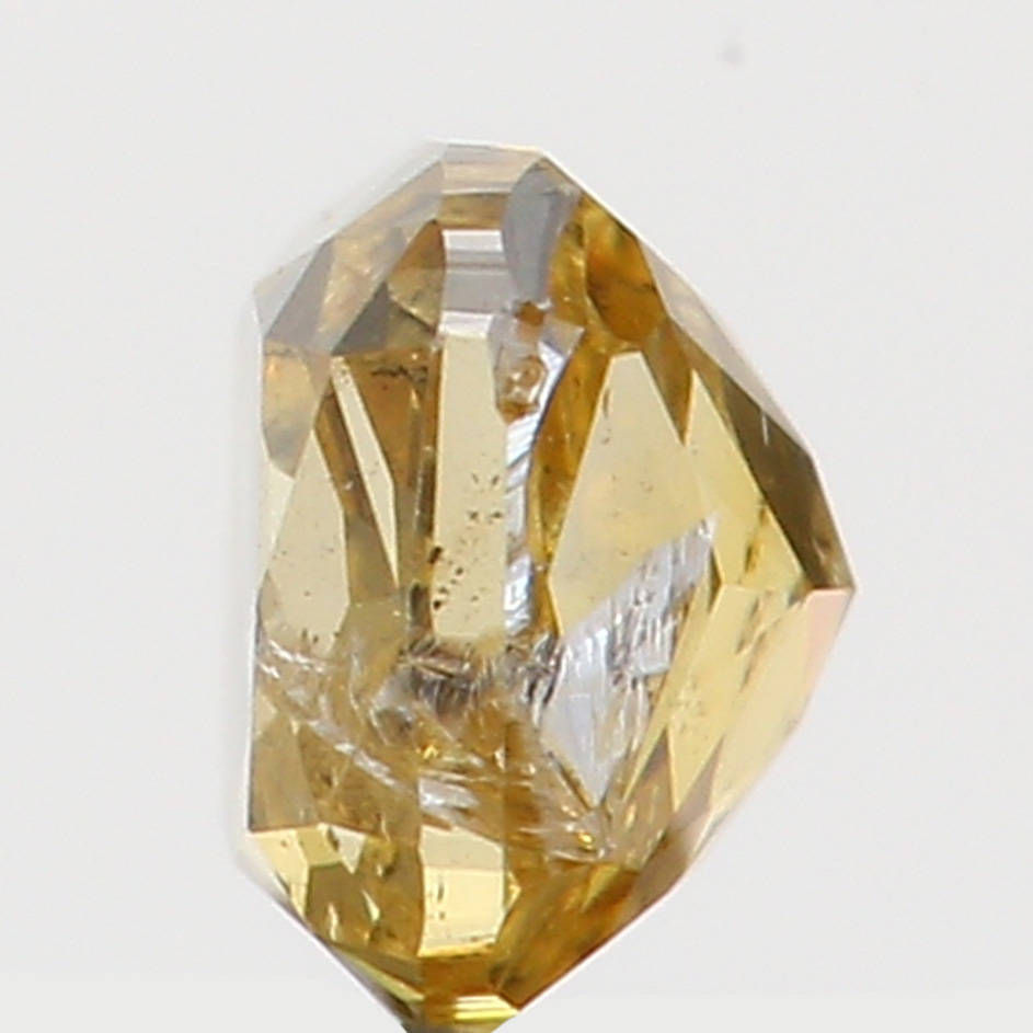 0.15 Ct Natural Loose Diamond Cushion Yellow Coffee Color I1 Clarity 2.80 MM  L5382