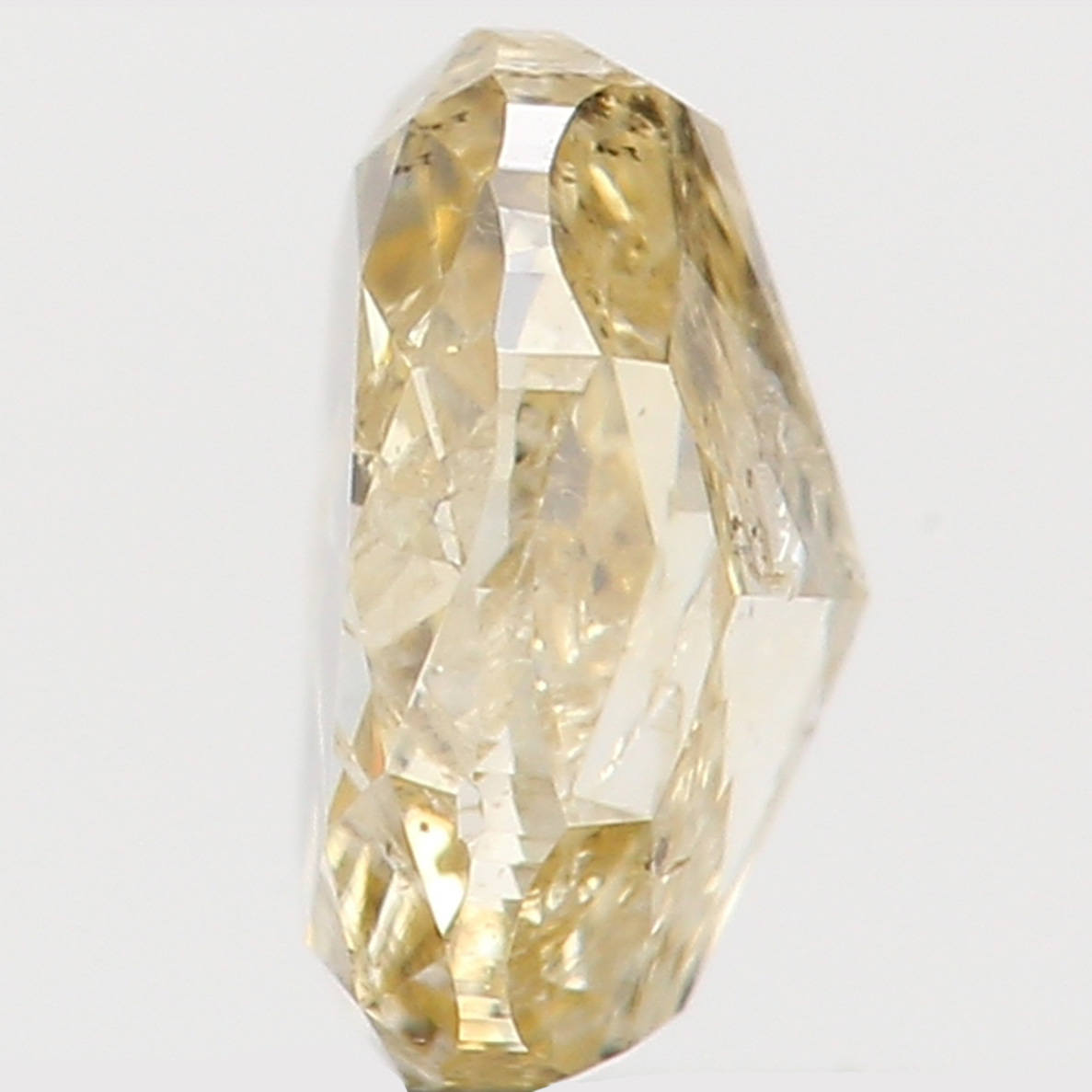 Natural Loose Diamond Oval Orange Yellow Color I2 Clarity 4.10 MM 0.22 Ct KR765