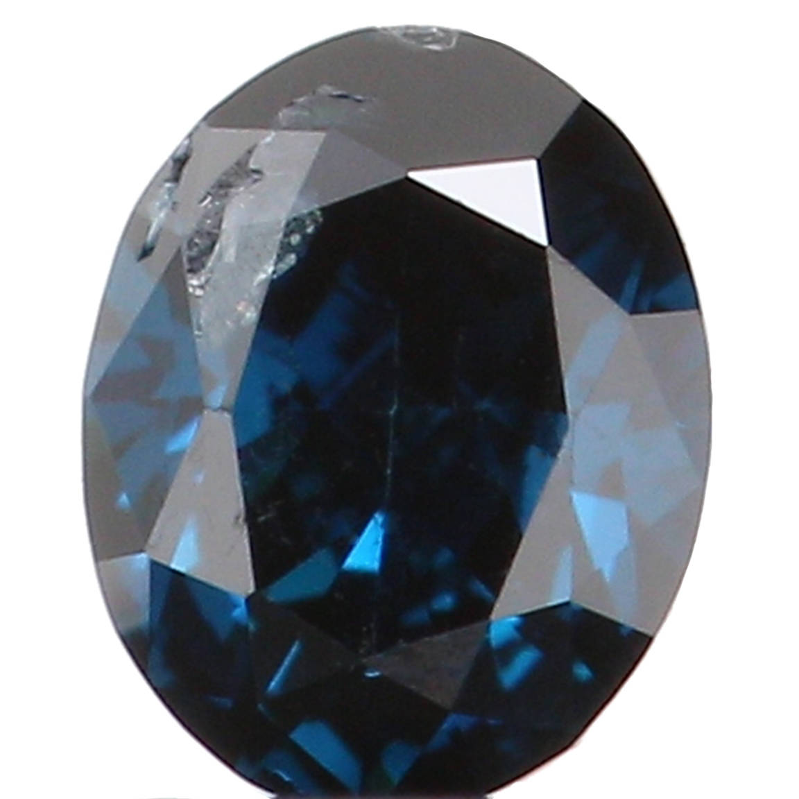 Natural Loose Diamond Oval Blue Color SI1 Clarity 3.20 MM 0.11 Ct KR924