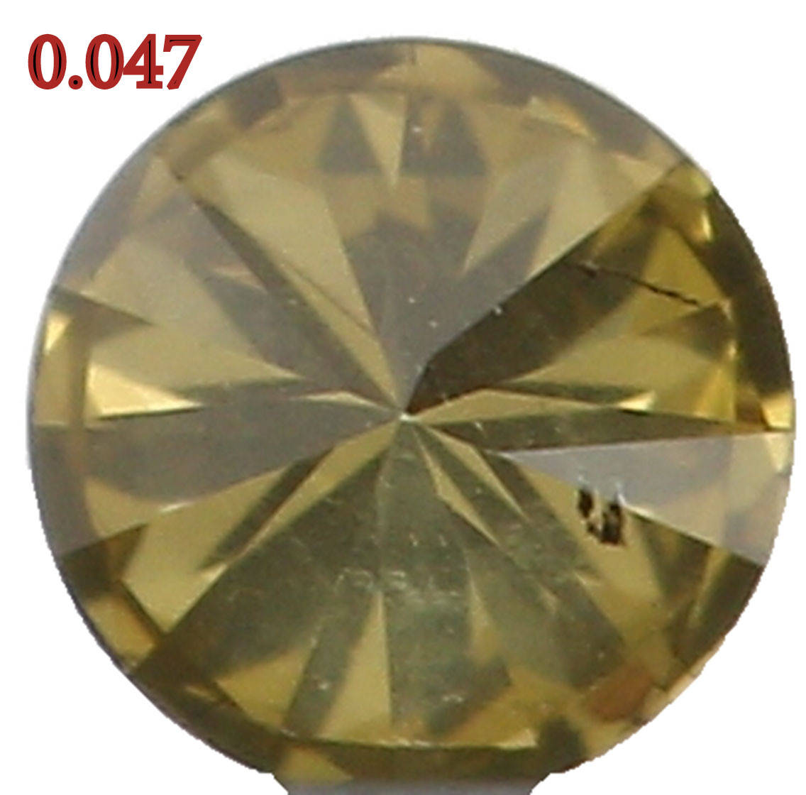 Natural Loose Diamond Round Yellowish Green Color SI1 Clarity 2.23 MM 0.047 Ct KR1371