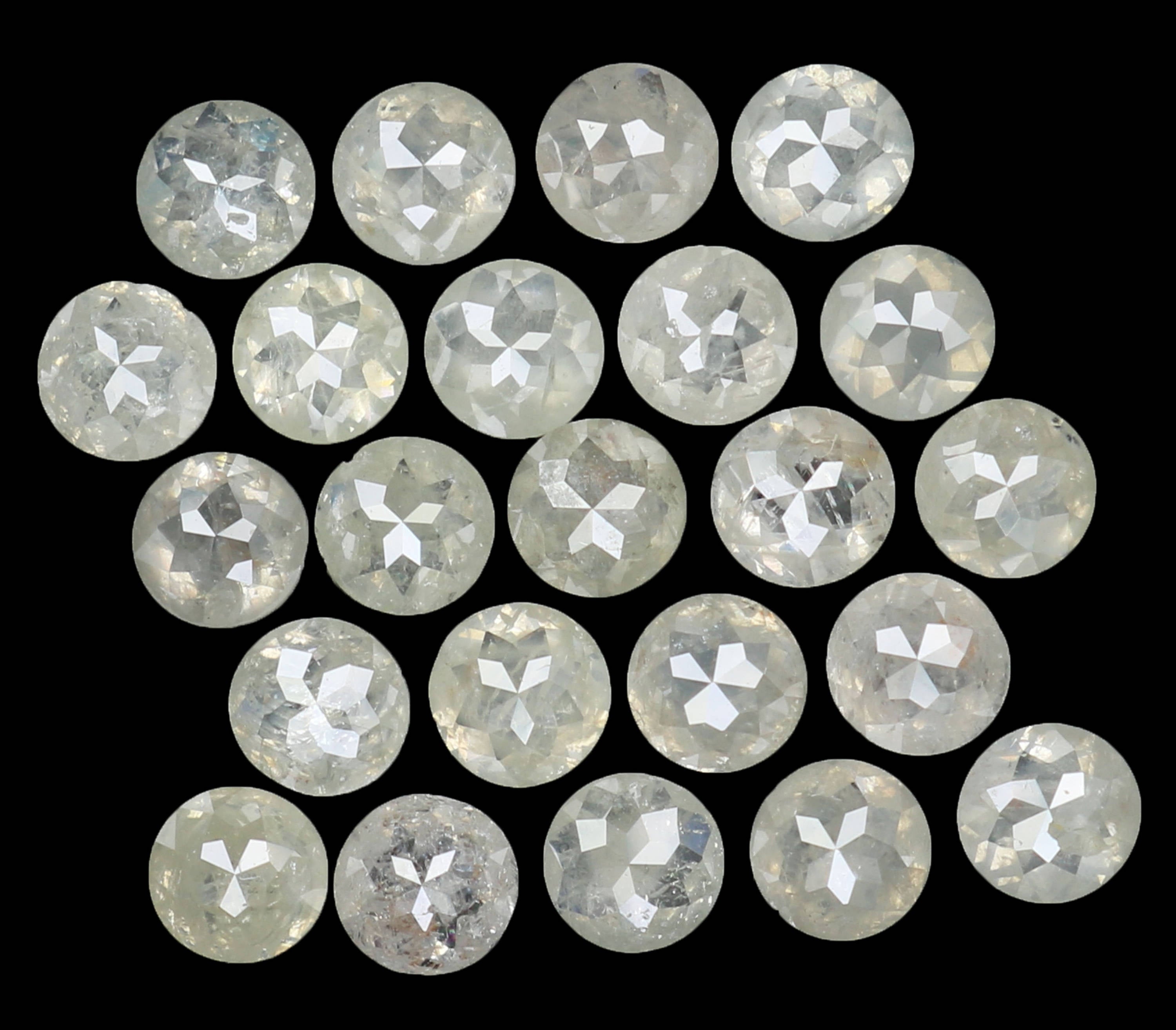 2.56 CT Natural Loose Round Rose Cut Diamond Grey Color Round Shape Diamond 2.70 MM Natural Loose Grey Color Round Rose Cut Diamond LQ5127