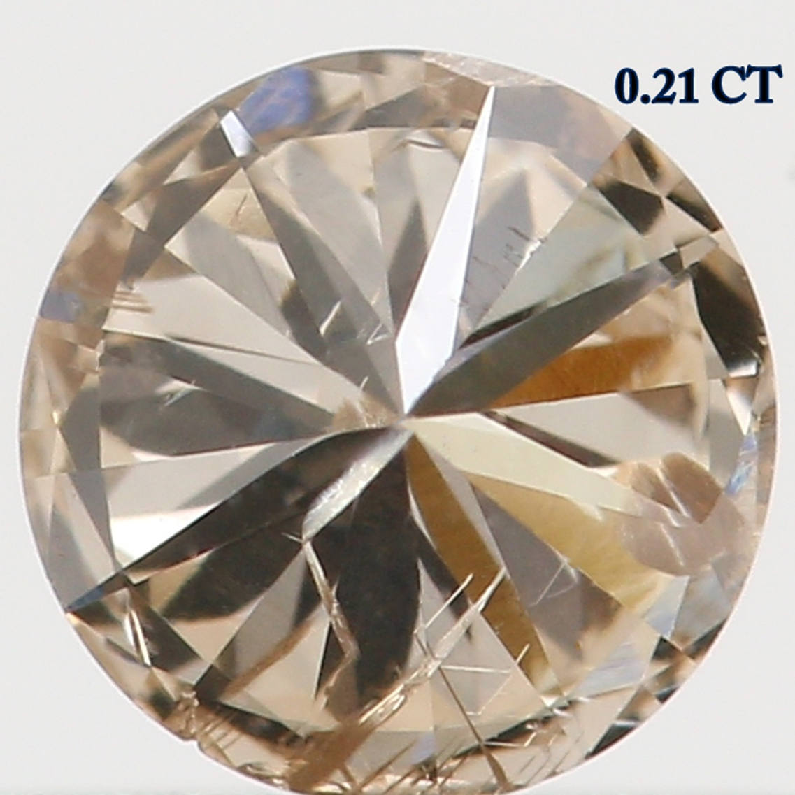 Natural Loose Diamond Round Brown Color I1 Clarity 3.80 MM 0.21 Ct L5939