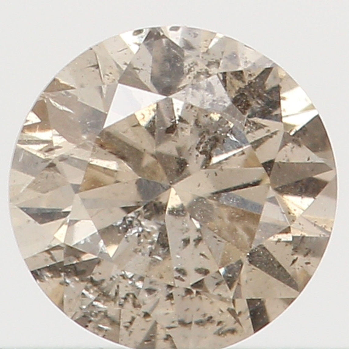 0.17 Ct Natural Loose Diamond, Brown Diamond, Round Diamond, Round Brilliant Cut Diamond, Sparkling Diamond, Rustic Diamond L4398