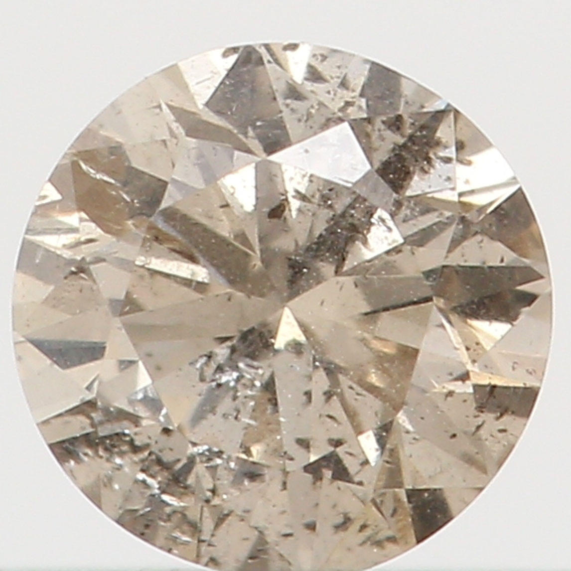 0.17 Ct Natural Loose Diamond, Brown Diamond, Round Diamond, Round Brilliant Cut Diamond, Sparkling Diamond, Rustic Diamond L4398