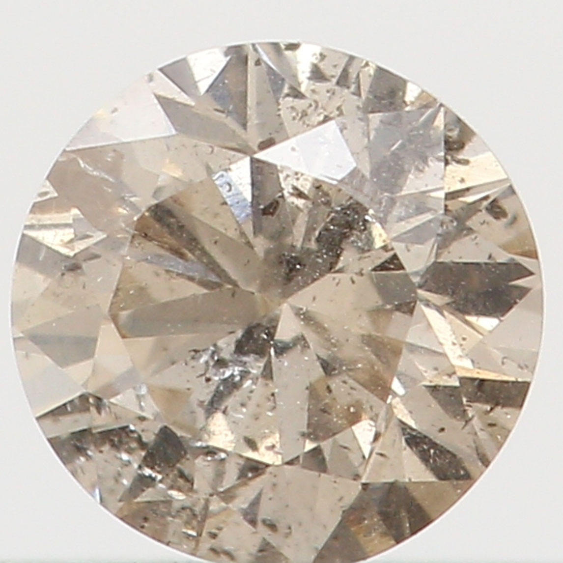 0.17 Ct Natural Loose Diamond, Brown Diamond, Round Diamond, Round Brilliant Cut Diamond, Sparkling Diamond, Rustic Diamond L4398