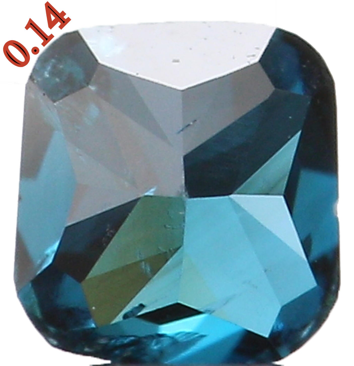 0.14 Ct Natural Loose Diamond, Cushion Diamond, Blue Diamond, Polished Diamond, Brilliant Cut Diamond, Rustic Diamond, Antique Diamond L4396