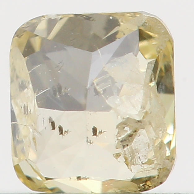 Natural Loose Diamond Cushion Yellow Color I1 Clarity 3.40 MM 0.22 Ct L5597