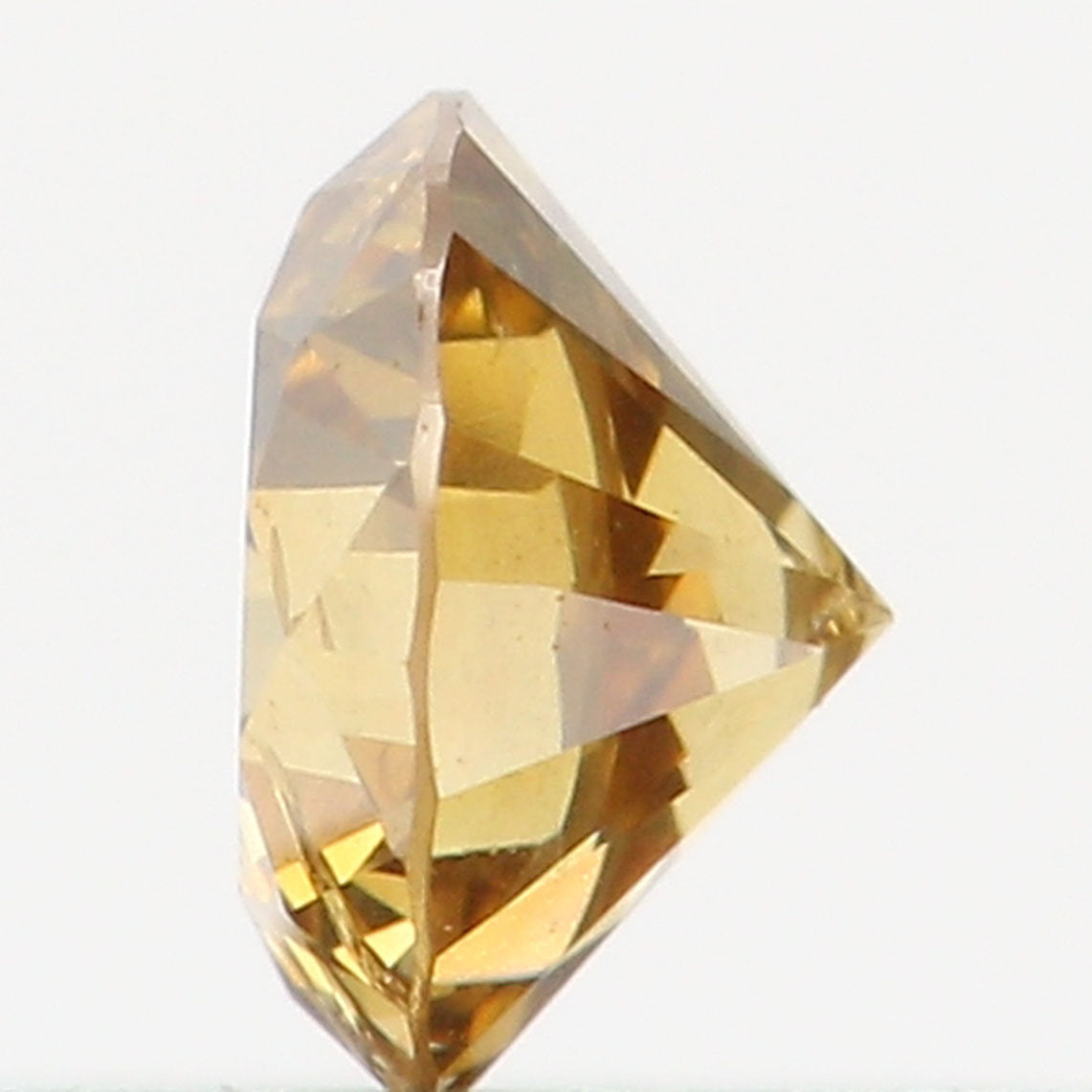 Natural Loose Diamond Round Fancy Dark Yellow Color I1 Clarity 3.20 MM 0.14 Ct L6434