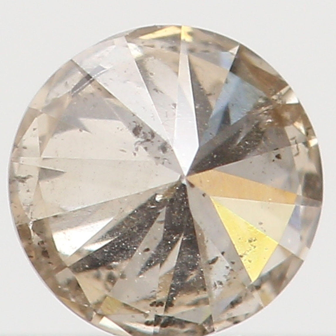 0.17 Ct Natural Loose Diamond, Brown Diamond, Round Diamond, Round Brilliant Cut Diamond, Sparkling Diamond, Rustic Diamond L4398