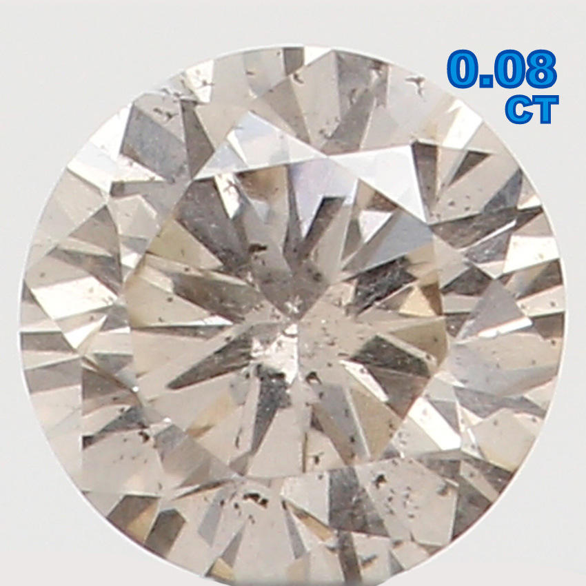 Natural Loose Diamond Round Brown Color I1 Clarity 2.80 MM 0.08 Ct L5885