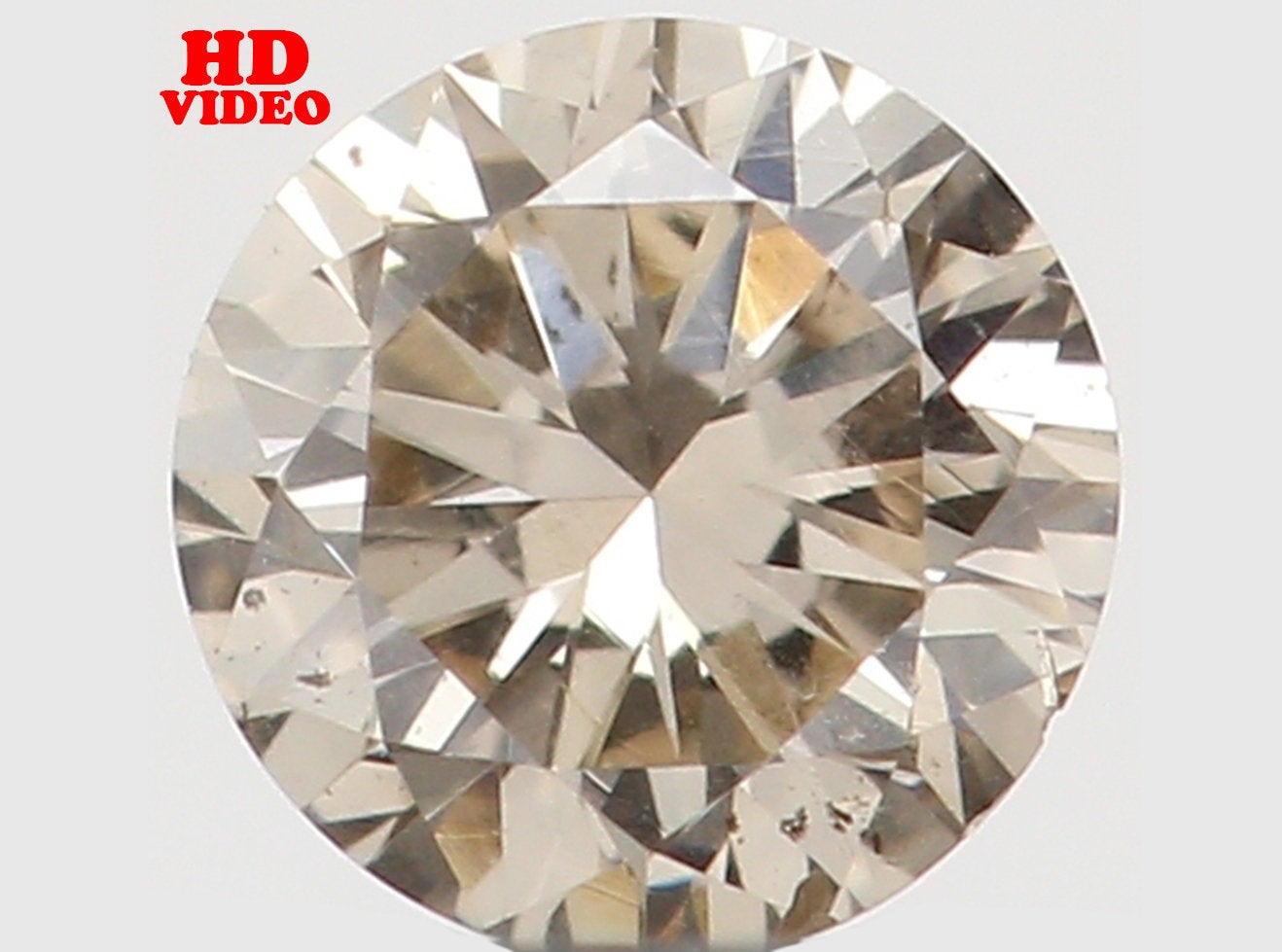 Natural Loose Diamond Round Brown Color SI2 Clarity 3.10 MM 0.12 Ct L5463