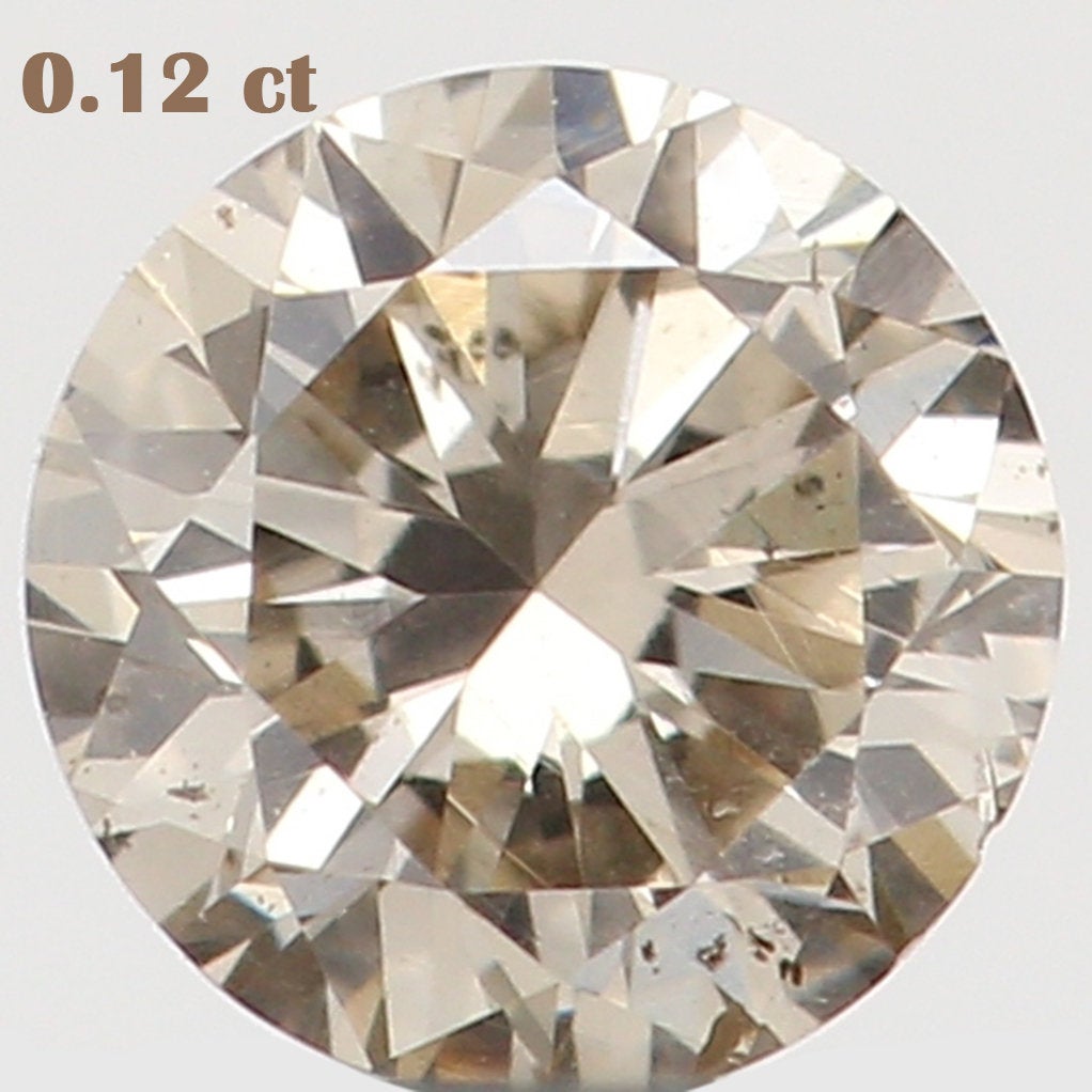 Natural Loose Diamond Round Brown Color SI2 Clarity 3.10 MM 0.12 Ct L5463