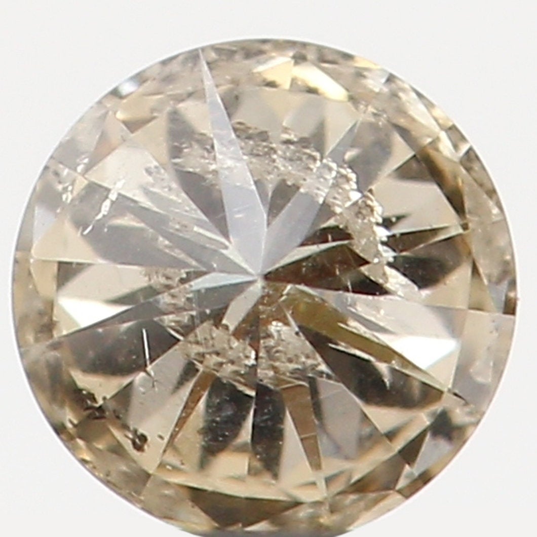 Natural Loose Diamond Round Brown Color I1 Clarity 3.00 MM 0.10 Ct L5462