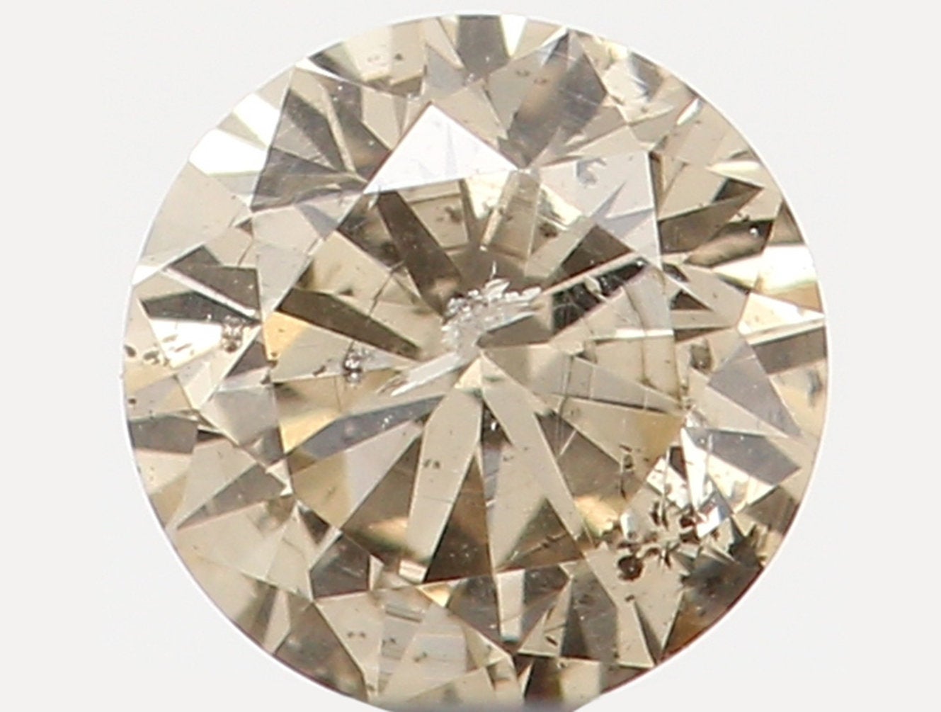 Natural Loose Diamond Round Brown Color I1 Clarity 3.00 MM 0.10 Ct L5462