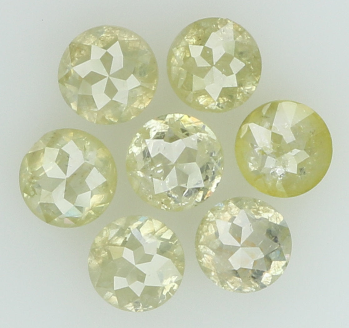 1.28 CT Natural Loose Round Rose Cut Diamond Yellow Color Round Shape Diamond 3.30 MM Natural Loose Grey Color Round Rose Cut Diamond QL5985