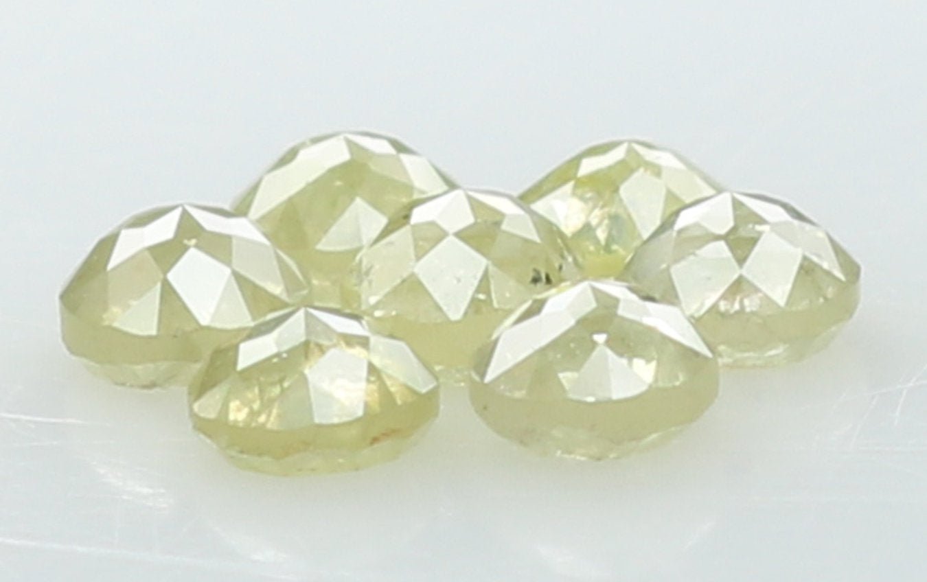 1.28 CT Natural Loose Round Rose Cut Diamond Yellow Color Round Shape Diamond 3.30 MM Natural Loose Grey Color Round Rose Cut Diamond QL5985