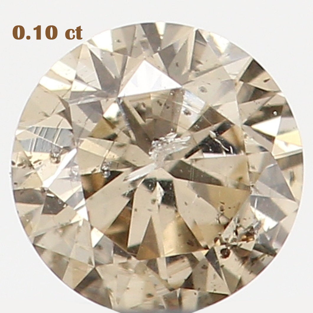 Natural Loose Diamond Round Brown Color I1 Clarity 3.00 MM 0.10 Ct L5462