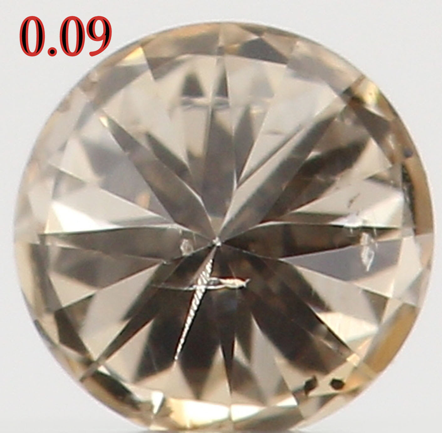 Natural Loose Diamond Round Brown Color SI1 Clarity 2.80 MM 0.09 Ct KR828