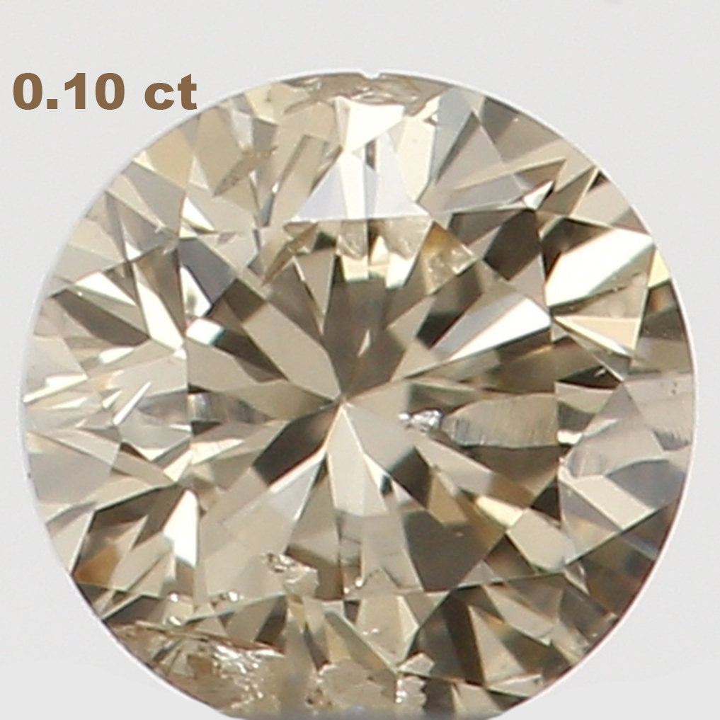 Natural Loose Diamond Round Brown Color SI2 Clarity 2.85 MM 0.10 Ct L5990