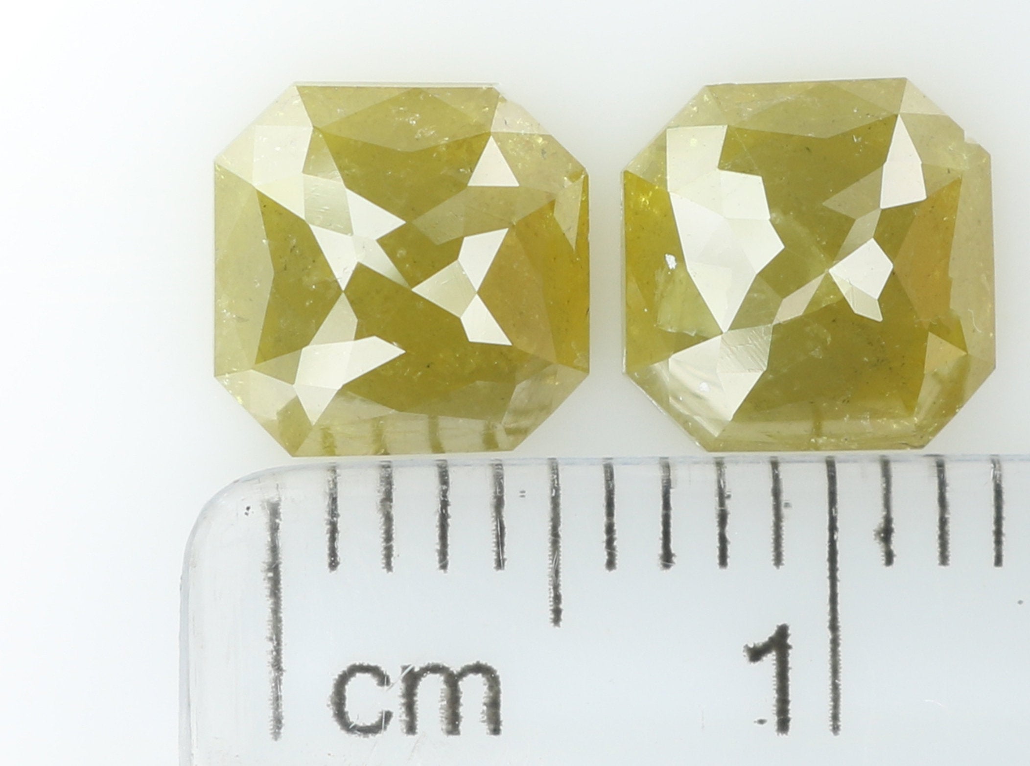 2.39 CT Natural Loose Radiant Shape Pair Diamond Green Color Radiant Cut Diamond 6.70 MM Natural Loose Diamond Radiant Cut Diamond QKB622
