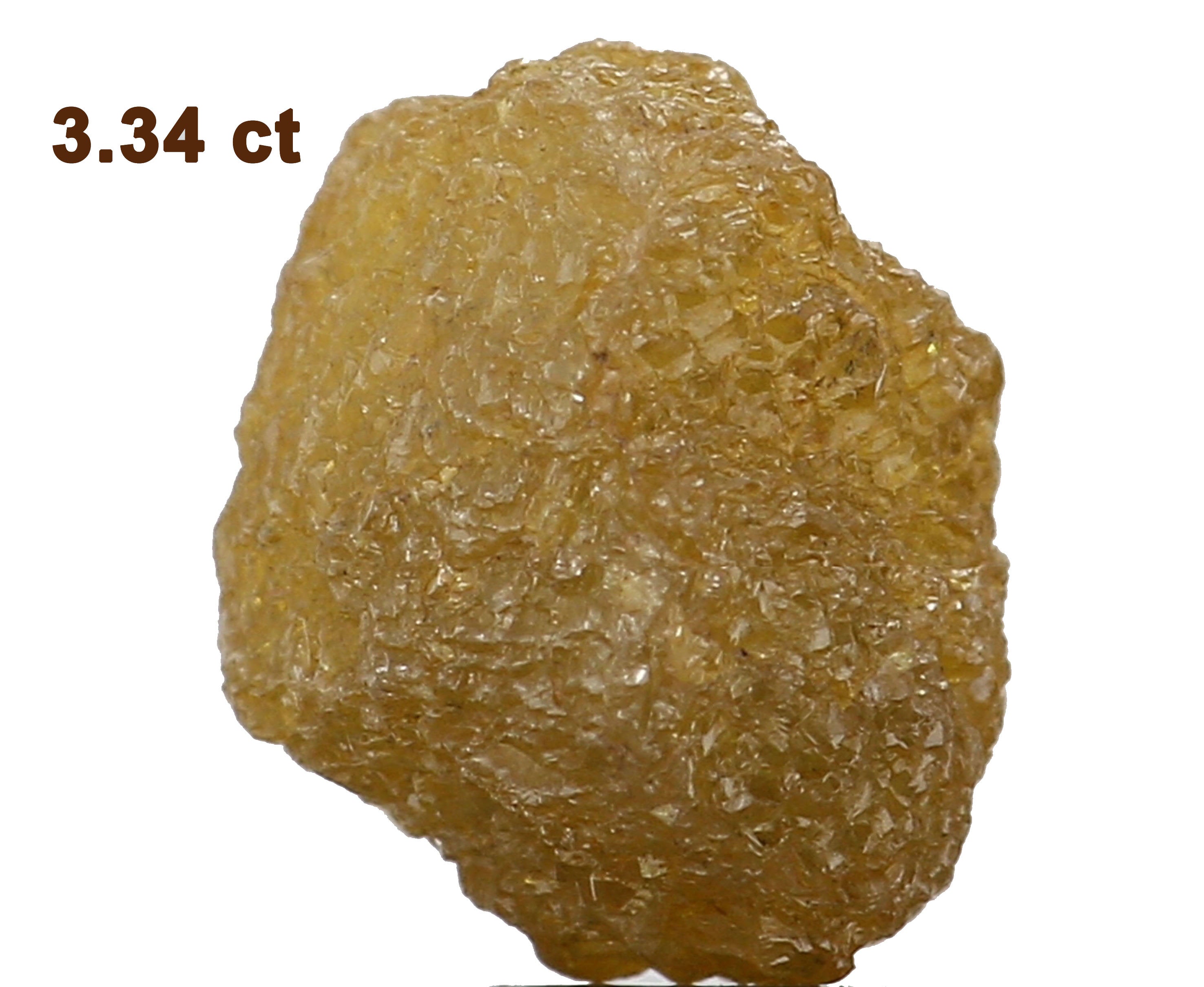 3.34 CT Natural Loose Rough Shape Diamond Yellow Color Rough Cut Diamond 8.50 MM Natural Yellow Color Rough Irregular Cut Diamond QK1038
