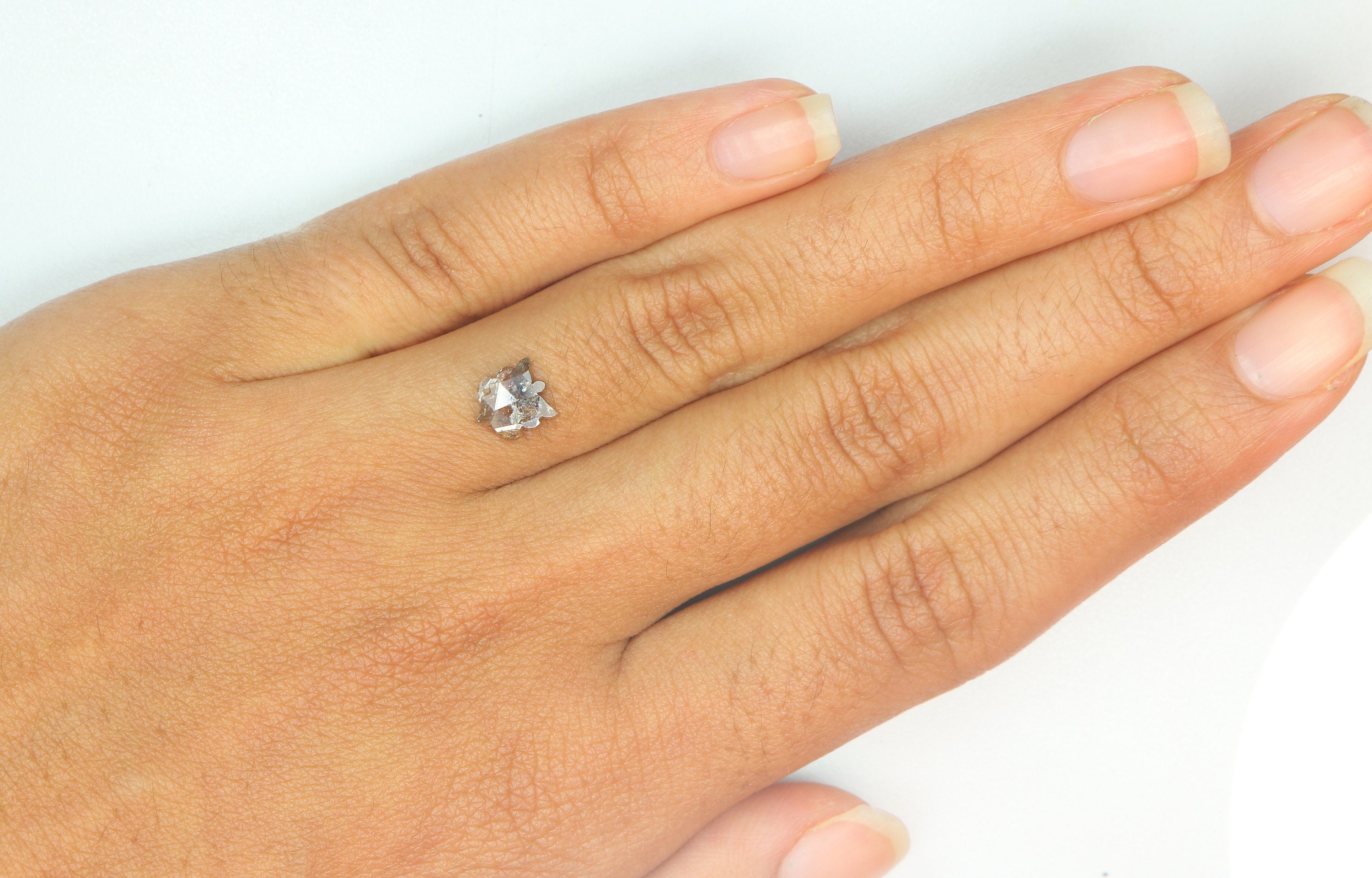 Natural Loose Diamond Butterfly Brown Color I3 Clarity 7.08 MM 0.88 Ct KR1044