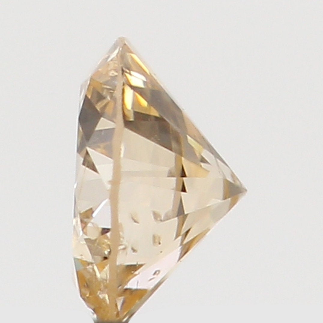 0.11 Ct Natural Loose Diamond, Orange Diamond, Round Diamond, Round Brilliant Cut Diamond, Sparkling Diamond, Rustic Diamond L5083