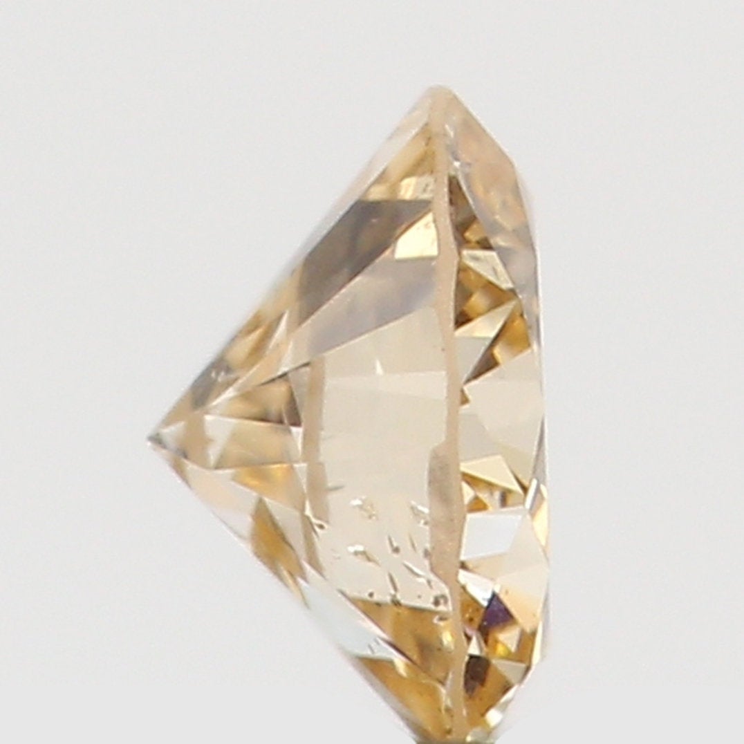 0.11 Ct Natural Loose Diamond, Orange Diamond, Round Diamond, Round Brilliant Cut Diamond, Sparkling Diamond, Rustic Diamond L5083