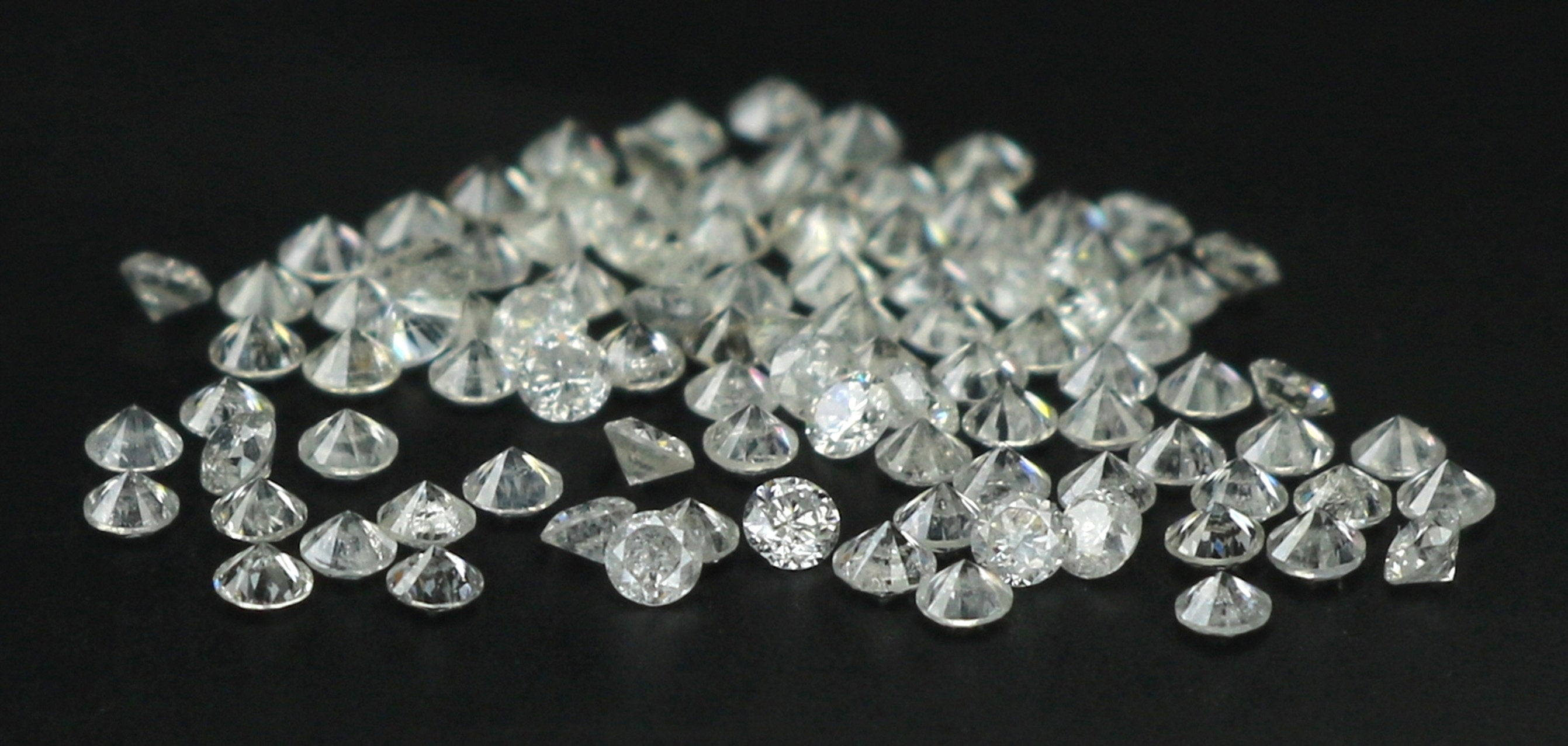 Natural Loose Diamond Round Brilliant Cut G H White Color I1 - I3 Clarity 1.60 to 3.00 MM 100% Real Diamond Q04