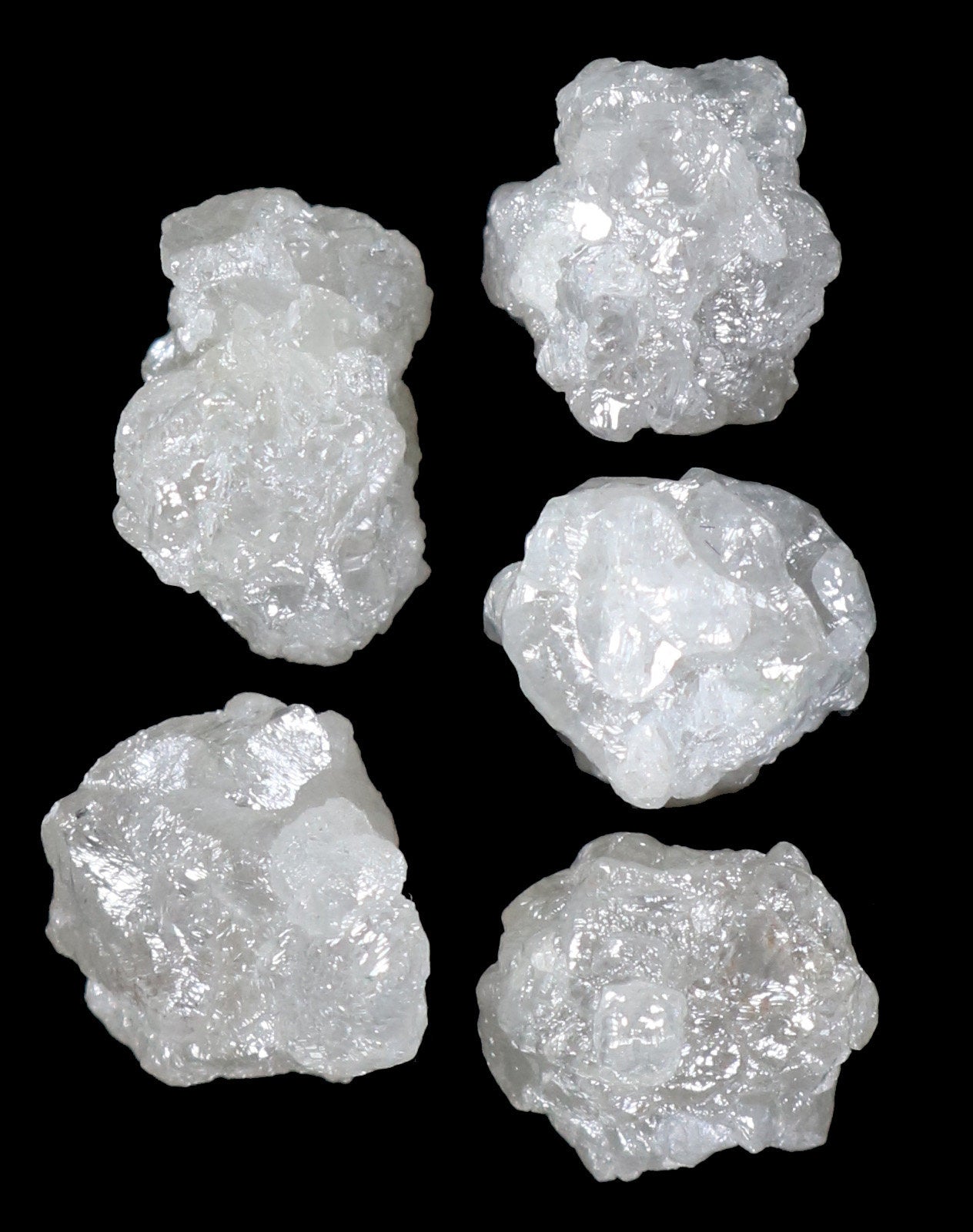 Natural Loose Diamond Raw Rough Silver Gray I3 Clarity 1 Pcs 1/2+ Carats Q94