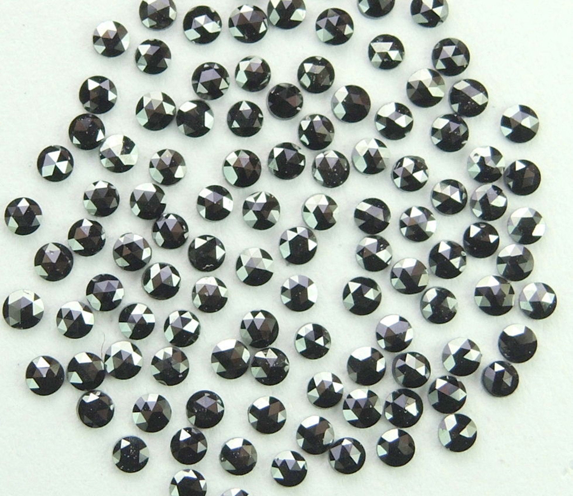 Natural Loose Diamond Black Round Rose Cut 1st Quality Pick Any Size Q107