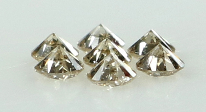 Natural Loose Diamond Round Brown Color SI2 Clarity 7 Pcs 0.40 Ct KDK1461