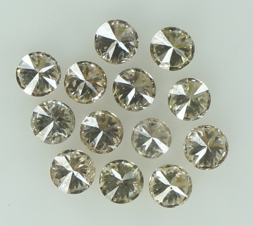 Natural Loose Diamond Round Brown Color SI2 Clarity 13 Pcs 0.38 Ct KR1468