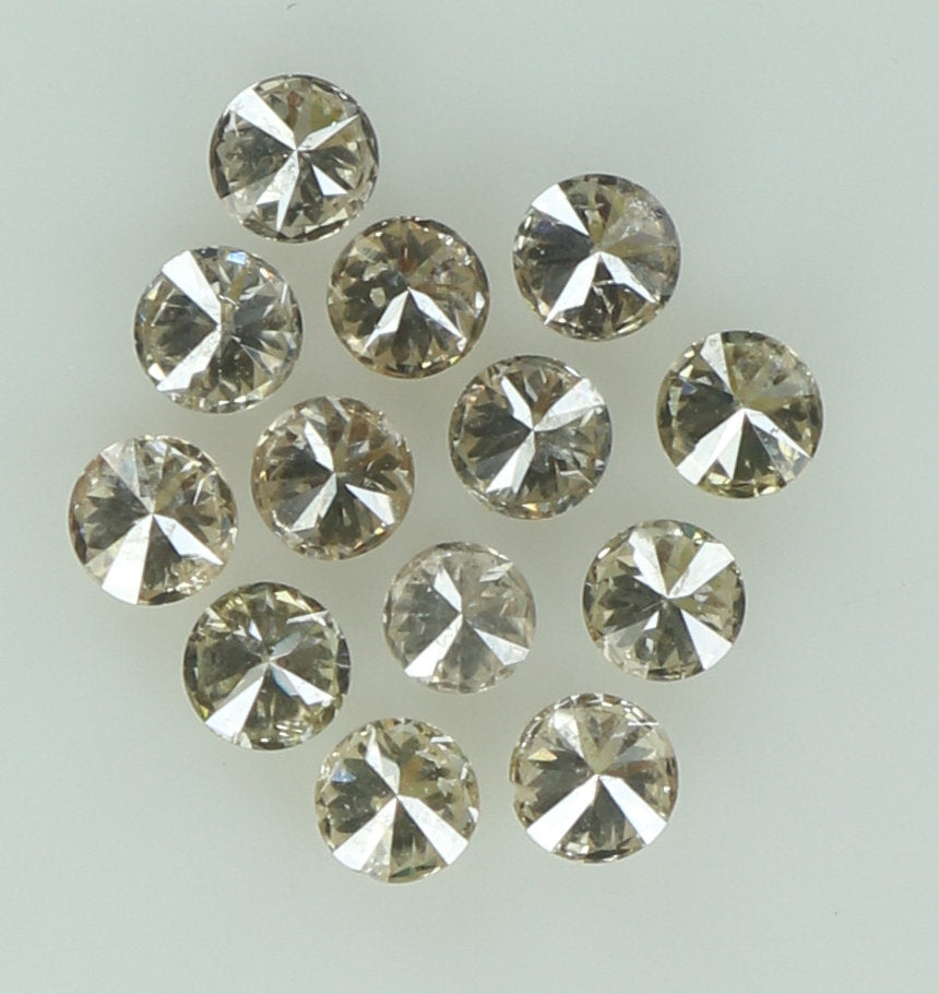 Natural Loose Diamond Round Brown Color SI2 Clarity 13 Pcs 0.38 Ct KR1468