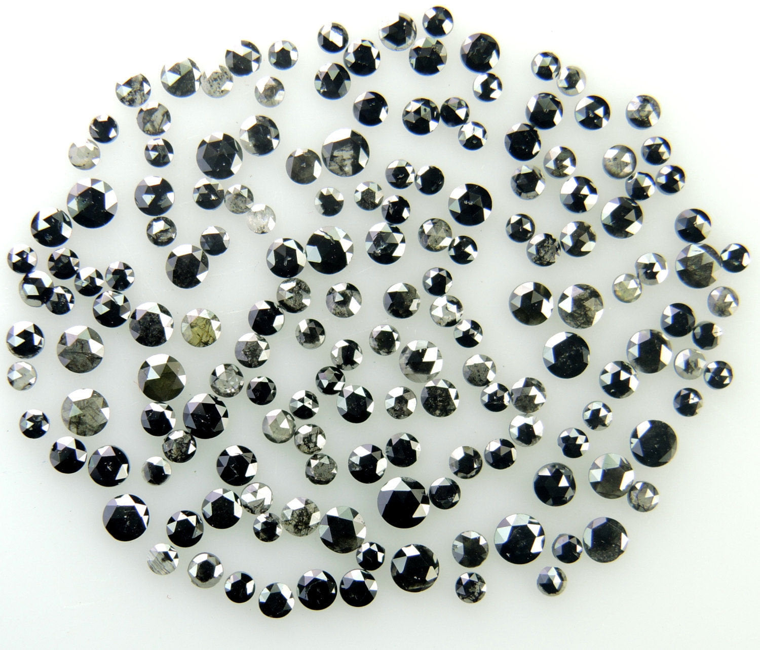 Natural Loose Diamond Round Rose Cut Black I3 Clarity All MM Size 25 Pcs Lot Q39