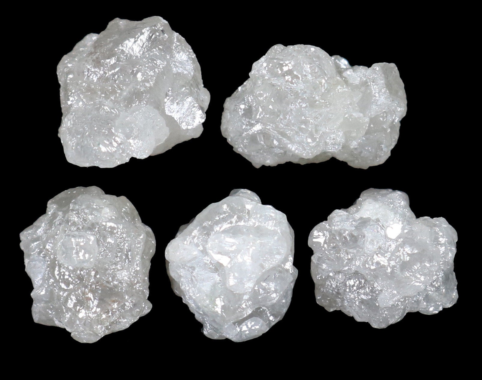 Natural Loose Diamond Raw Rough Silver Gray I3 Clarity 1 Pcs 1/2+ Carats Q94