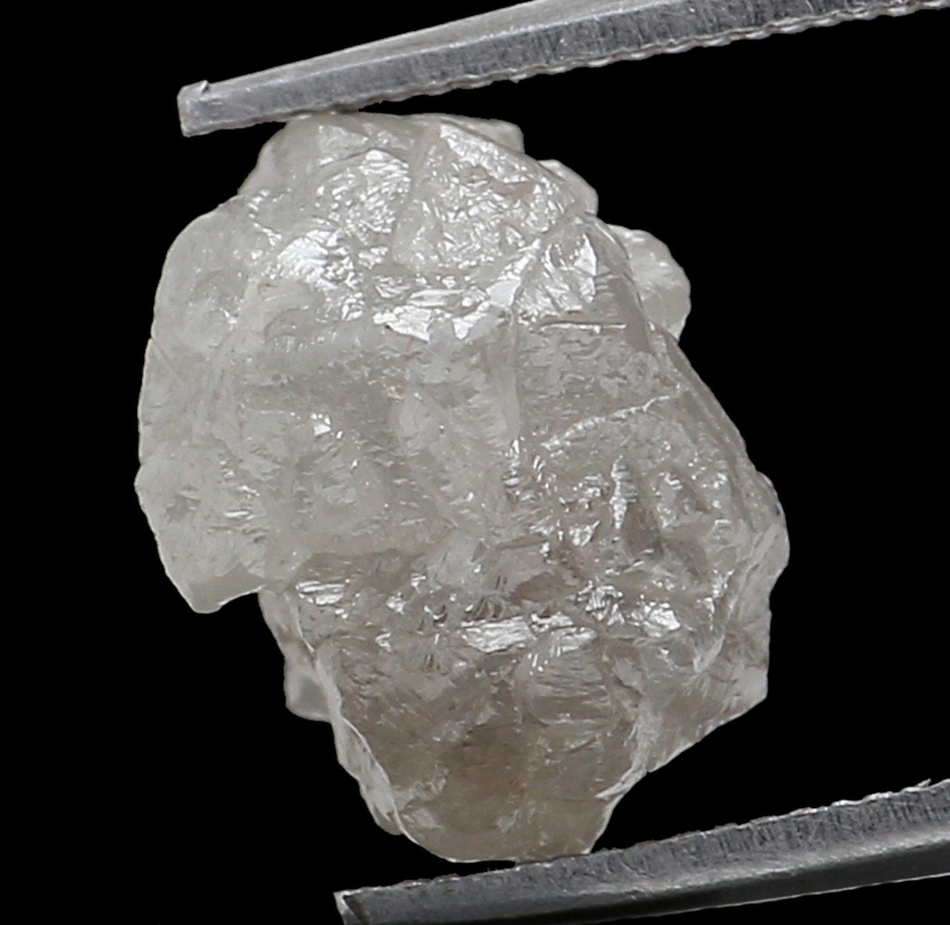 Natural Loose Diamonds Raw Rough Silver Gray I3 Clarity 1 Pcs 1.50+ Carat Q96