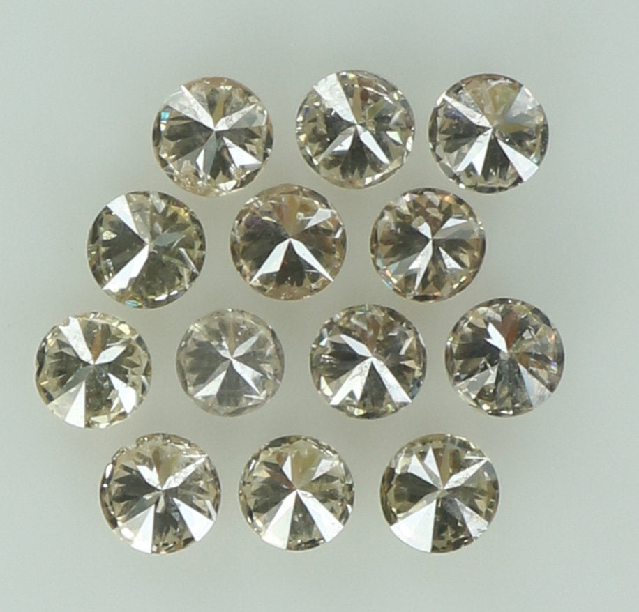 Natural Loose Diamond Round Brown Color SI2 Clarity 13 Pcs 0.38 Ct KR1468