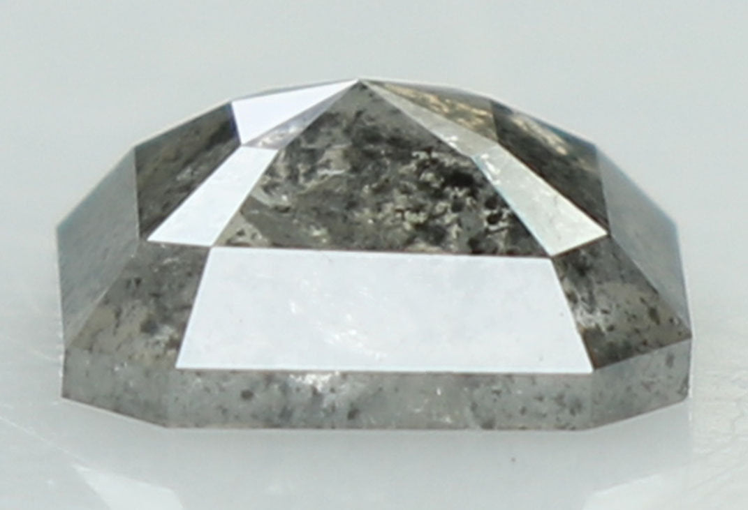 0.45 CT Natural Loose Emerald Shape Diamond Salt And Pepper Emerald Shape Diamond 4.50 MM Black Grey Color Emerald Rose Cut Diamond QL7606