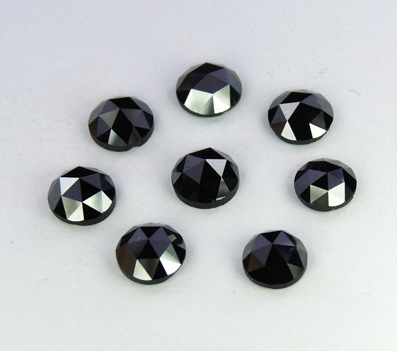 Natural Loose Diamond Round Rose Cut Black Color I3 Clarity 6.00 MM 1 Pcs Q44