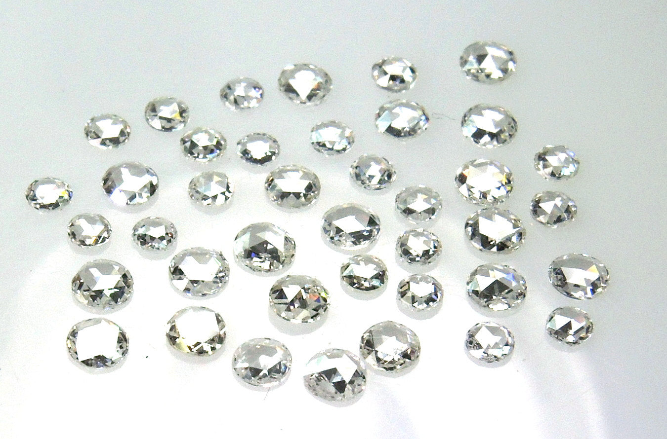 Natural Loose Diamond Round Rose Cut White G H Color VS1 VVS1 Clarty 2.00 to 3.00 MM 5 Pcs Lot Q110