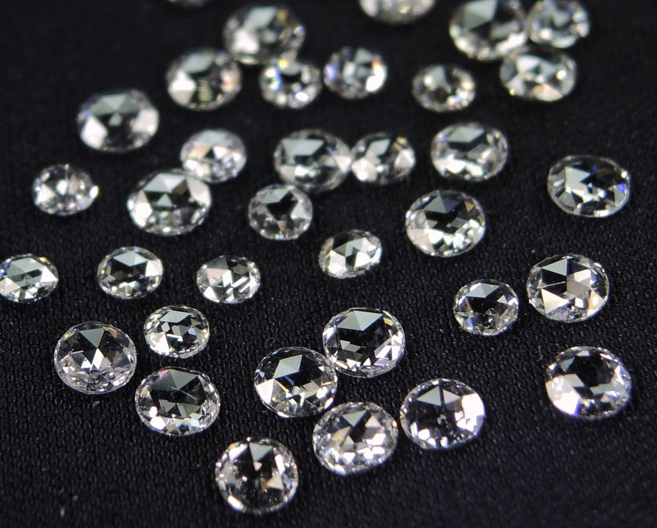 Natural Loose Diamond Round Rose Cut White G H Color VS1 VVS1 Clarty 2.00 to 3.00 MM 5 Pcs Lot Q110