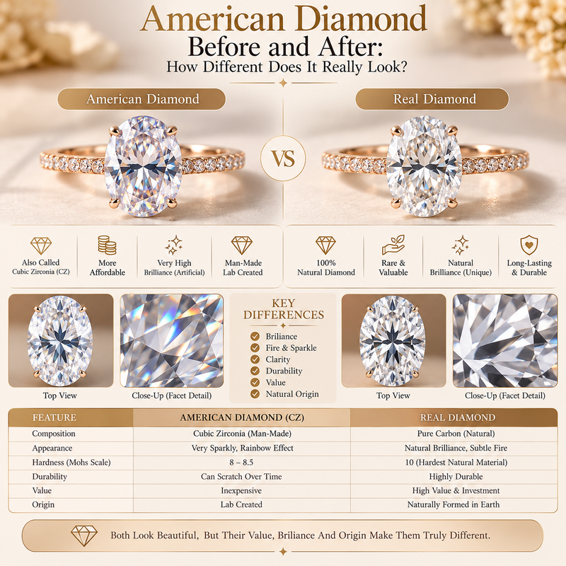 American Diamond Before and After: How Different Does It Really Look?