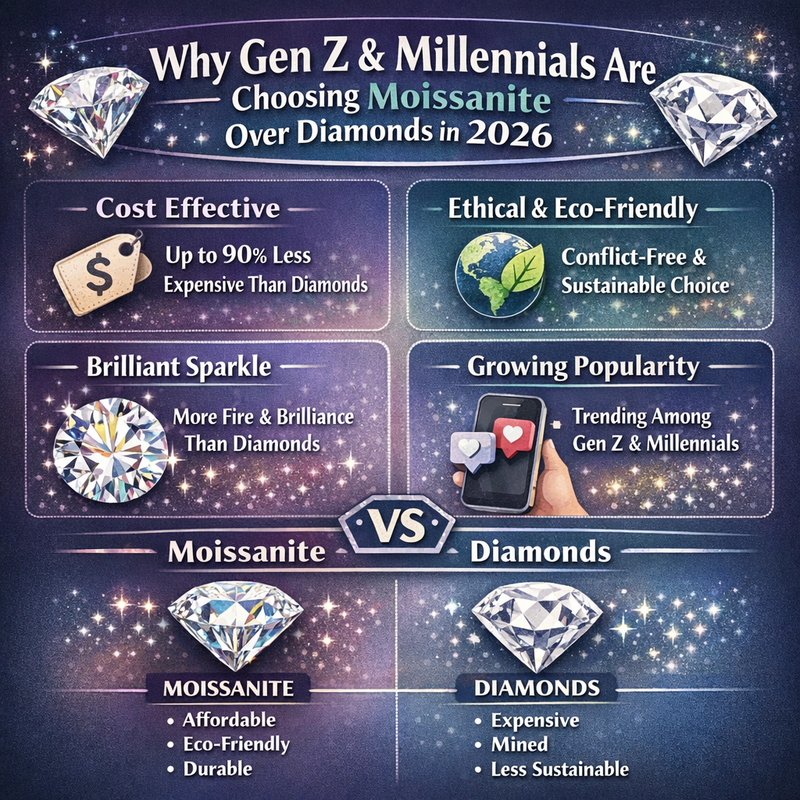 Why Gen Z & Millennials Are Choosing Moissanite Over Diamonds in 2026