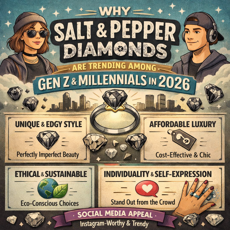 Why Salt and Pepper Diamonds Are Trending Among Gen Z & Millennials in 2026