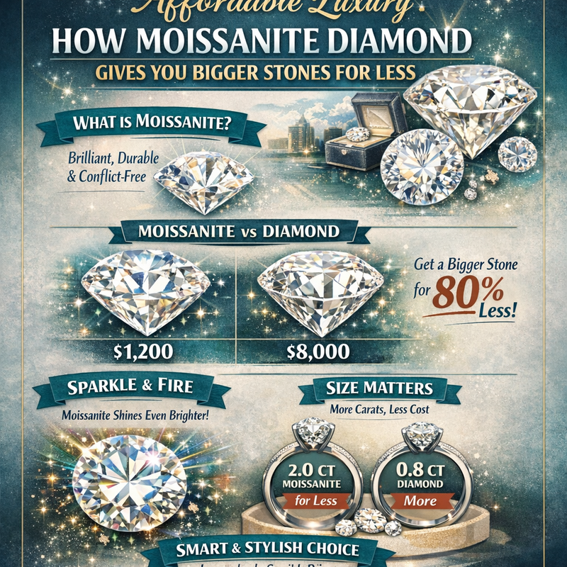 Affordable Luxury: How Moissanite Diamond Gives You Bigger Stones for Less