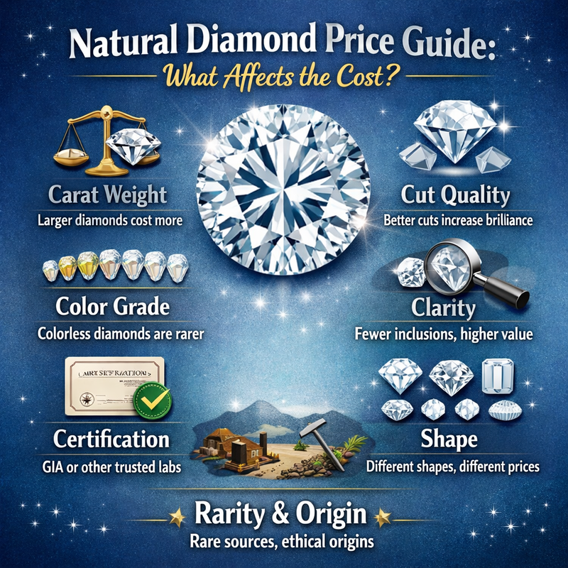 Natural Diamond Price Guide: What Affects the Cost?