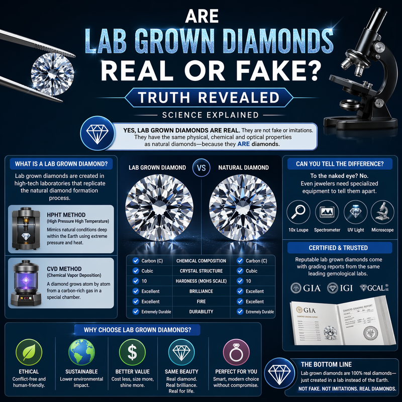 Are Lab Grown Diamonds Real or Fake? Truth Revealed (Science Explained)