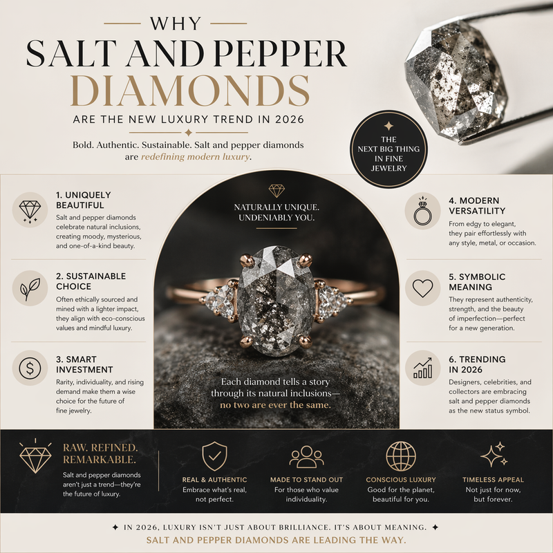 Why Salt and Pepper Diamonds Are the New Luxury Trend in 2026