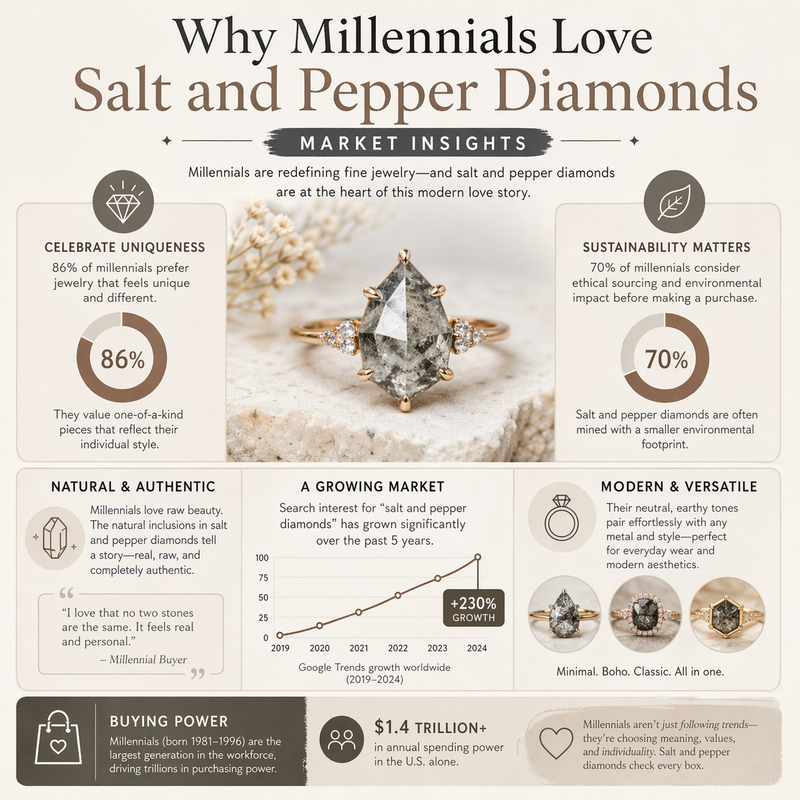 Why Millennials Love Salt and Pepper Diamonds (Market Insights)
